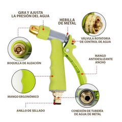 Pistola de presión de agua para manguera
