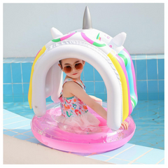 Flotador Inflable Unicornio con Techo