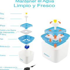Bebedero de Agua Eléctrico con Luz